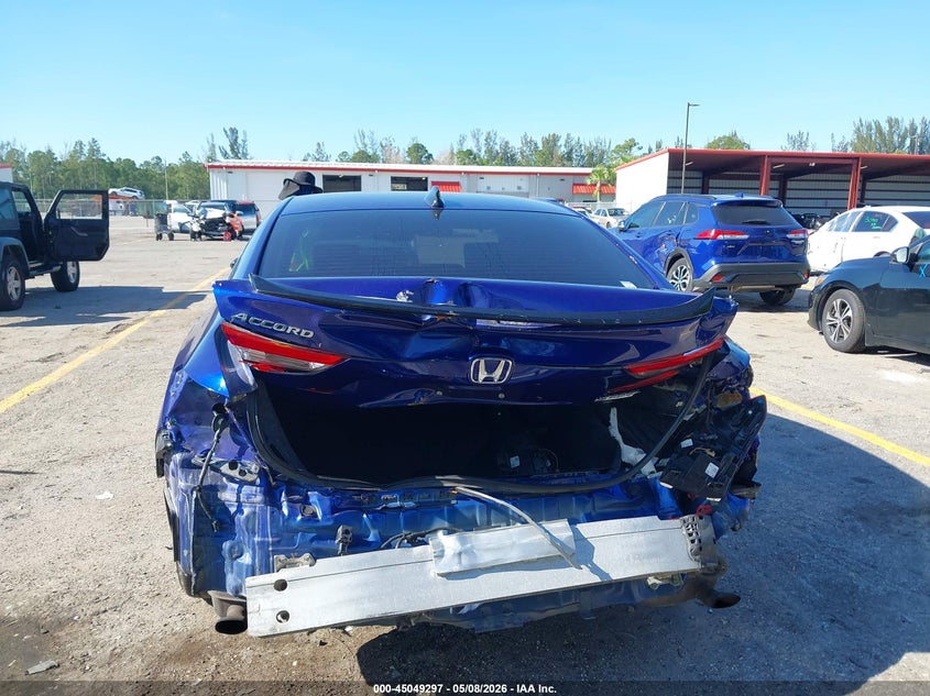 2022 Honda Accord VIN 1HGCV1F41NA009243 IAAI salvage auction — REAR END, Rebuildable (Florida), sold $3,300 on 2026-07-09 (photo 6)