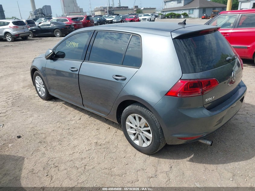2016 Volkswagen Golf VIN 3VW217AU3GM055451 IAAI salvage auction — FRONT END, Clear (Indiana), sold $2,700 on 2026-07-01 (photo 3)