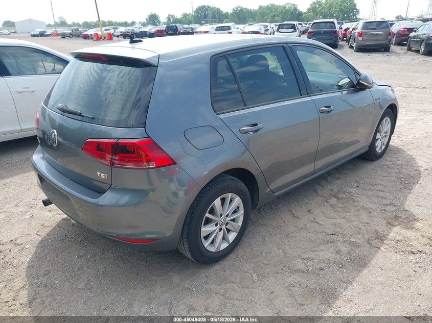 2016 Volkswagen Golf VIN 3VW217AU3GM055451 IAAI salvage auction — FRONT END, Clear (Indiana), sold $2,700 on 2026-07-01 (photo 4)