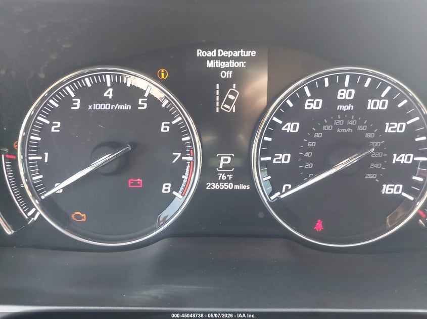 2016 Acura RLX VIN JH4KC1F57GC001274 IAAI salvage auction — NORMAL WEAR, Salvage Title, sold $1,000 on 2026-07-29 (photo 7)