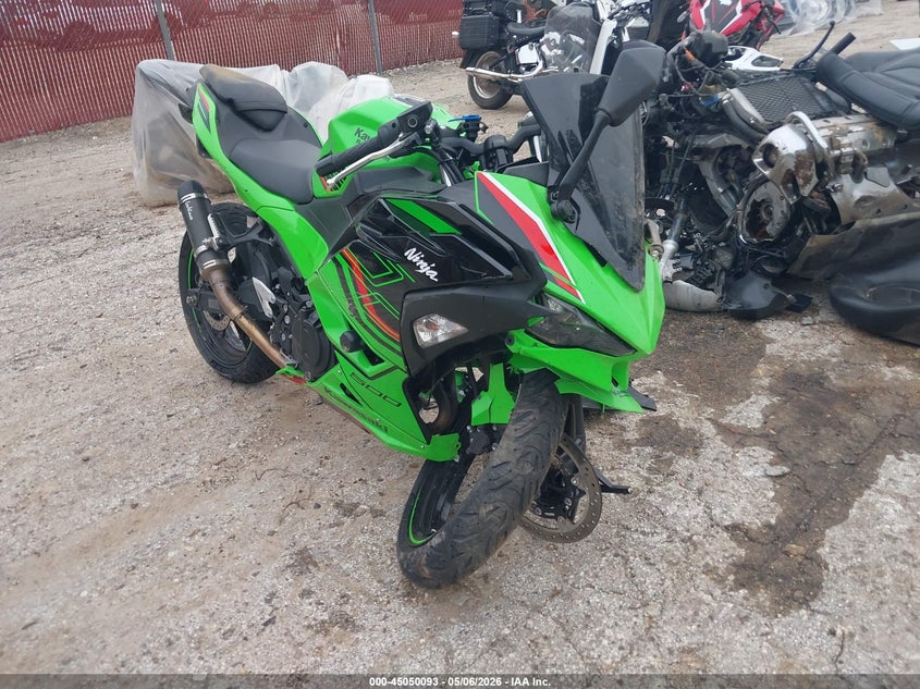 2024 Kawasaki Ninja VIN ML5EXGH14RDA12520 IAAI salvage auction — ALL OVER, Salvage (Texas), sold $400 on 2026-07-22 (photo 1)