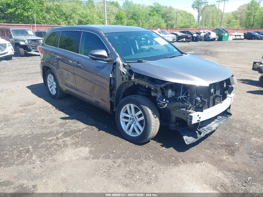 2016 Toyota Highlander VIN 5TDBKRFH1GS269233 IAAI salvage auction — FRONT END, Salvage (Idaho), sold $6,650 on 2026-07-24 (photo 1)