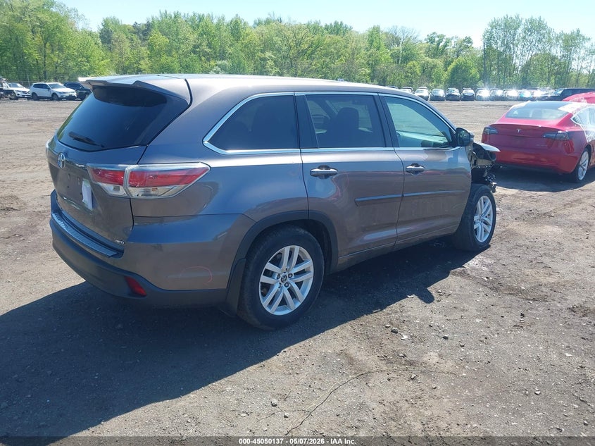 2016 Toyota Highlander VIN 5TDBKRFH1GS269233 IAAI salvage auction — FRONT END, Salvage (Idaho), sold $6,650 on 2026-07-24 (photo 4)