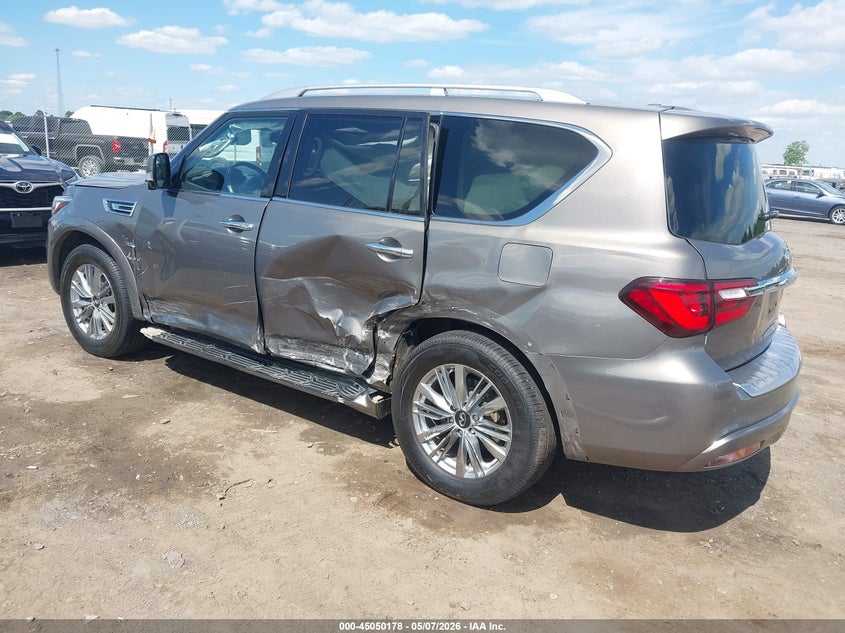 2019 Infiniti Qx80 VIN JN8AZ2NFXK9687719 IAAI salvage auction — LEFT & RIGHT, Salvage Title, sold $5,600 on 2026-07-29 (photo 3)