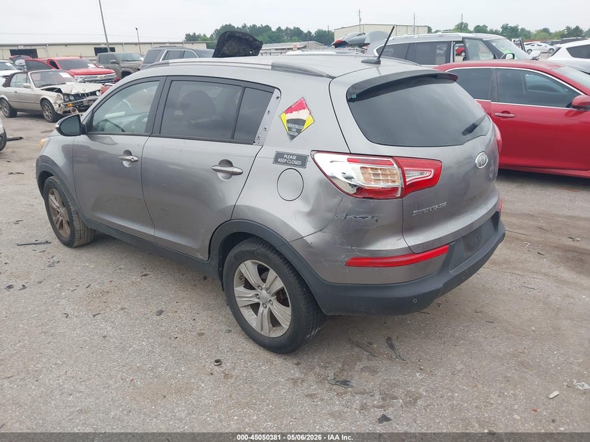 2012 Kia Sportage VIN KNDPB3A22C7259529 IAAI salvage auction — REAR END, Salvage (Texas), sold $1,300 on 2026-07-26 (photo 3)