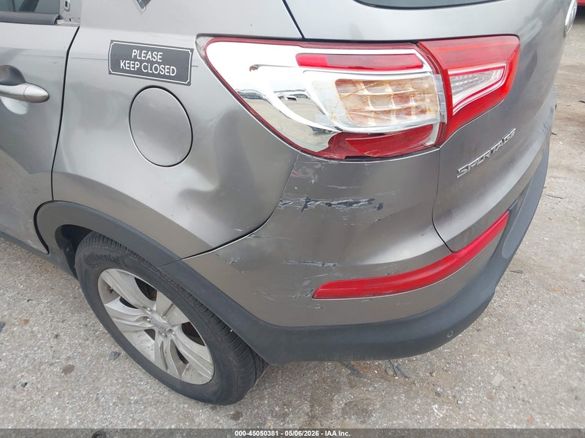 2012 Kia Sportage VIN KNDPB3A22C7259529 IAAI salvage auction — REAR END, Salvage (Texas), sold $1,300 on 2026-07-26 (photo 6)