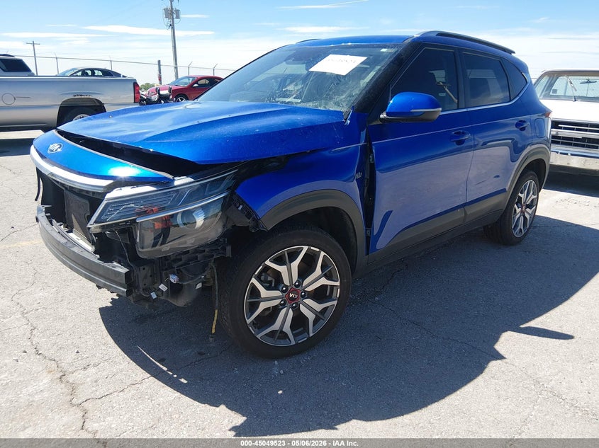 2021 Kia Seltos VIN KNDEUCA22M7055784 IAAI salvage auction — FRONT END, Salvage (Missouri), sold $2,050 on 2026-07-23 (photo 2)