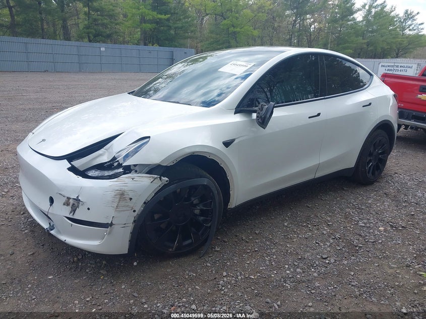 2020 Tesla Model y VIN 5YJYGDEE4LF048908 IAAI salvage auction — LEFT FRONT, Salvage (West Virginia), sold $5,500 on 2026-07-22 (photo 2)