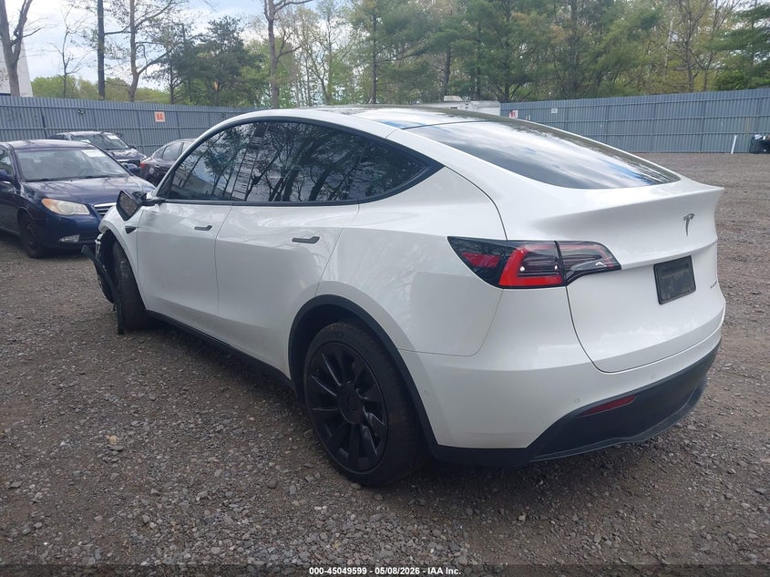 2020 Tesla Model y VIN 5YJYGDEE4LF048908 IAAI salvage auction — LEFT FRONT, Salvage (West Virginia), sold $5,500 on 2026-07-22 (photo 3)