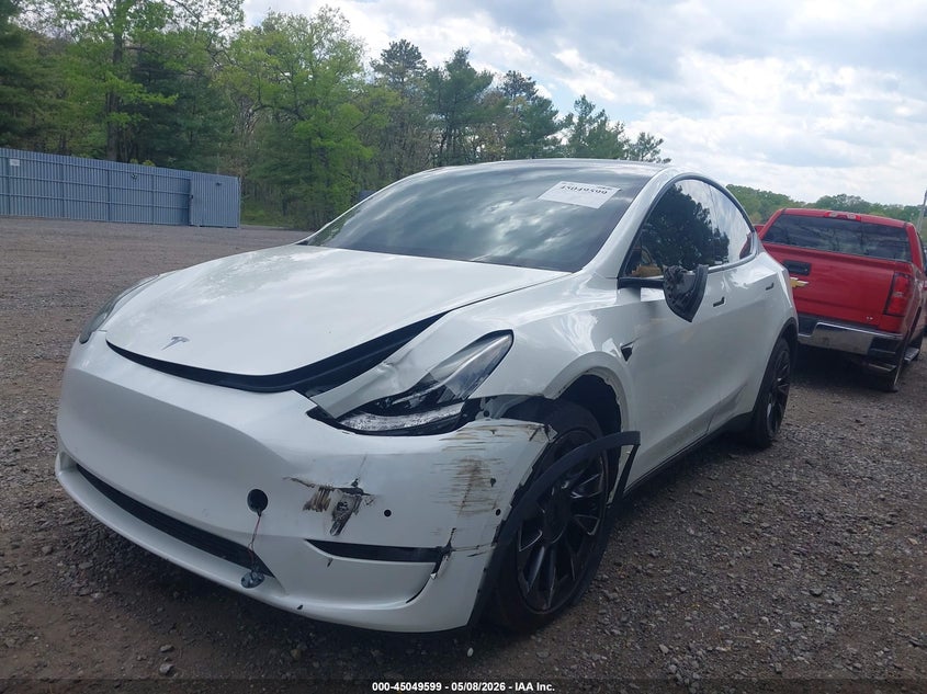 2020 Tesla Model y VIN 5YJYGDEE4LF048908 IAAI salvage auction — LEFT FRONT, Salvage (West Virginia), sold $5,500 on 2026-07-22 (photo 6)