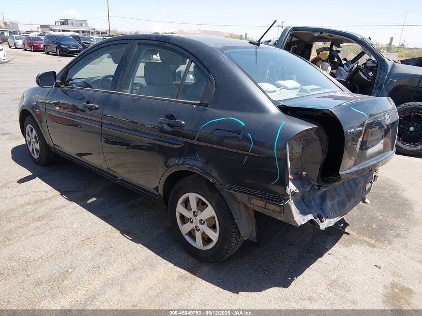 2010 Hyundai Accent VIN KMHCN4AC7AU431374 IAAI salvage auction — REAR END, Original (Texas), sold $1,500 on 2026-07-08 (photo 3)