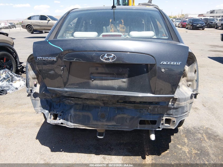 2010 Hyundai Accent VIN KMHCN4AC7AU431374 IAAI salvage auction — REAR END, Original (Texas), sold $1,500 on 2026-07-08 (photo 6)