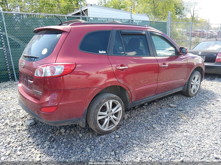 2010 Hyundai Santa fe VIN 5NMSKDAG0AH382926 IAAI salvage auction — REAR END, Salvage (West Virginia), sold $150 on 2026-07-09 (photo 4)