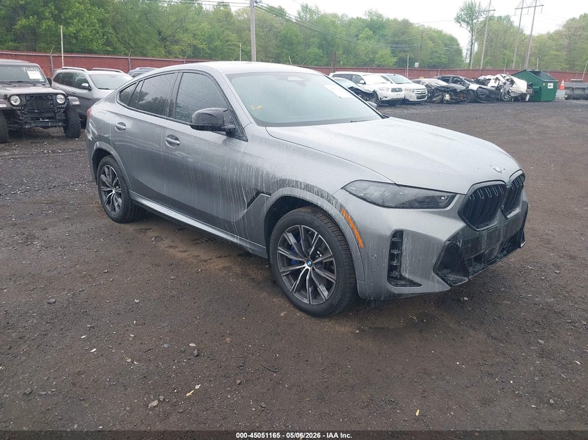2026 BMW X6 VIN 5UX43EX01T9193575 IAAI salvage auction — ENGINE BURN, Salvage (Idaho), sold $48,000 on 2026-07-30 (photo 1)
