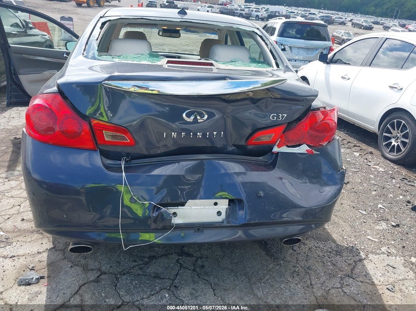 2011 Infiniti G VIN JN1CV6AP9BM507412 IAAI salvage auction — REAR END, Salvage (Idaho), sold $2,250 on 2026-07-29 (photo 6)