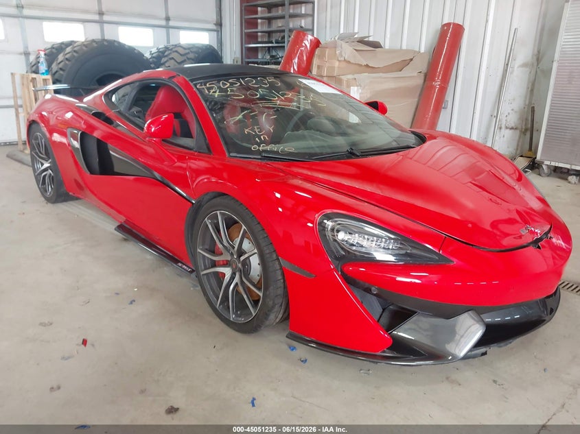 2017 Mclaren 570gt VIN SBM13GAA4HW002541 IAAI salvage auction — ROOF, Previous Salvage (Michigan), sold $53,800 on 2026-07-30 (photo 1)