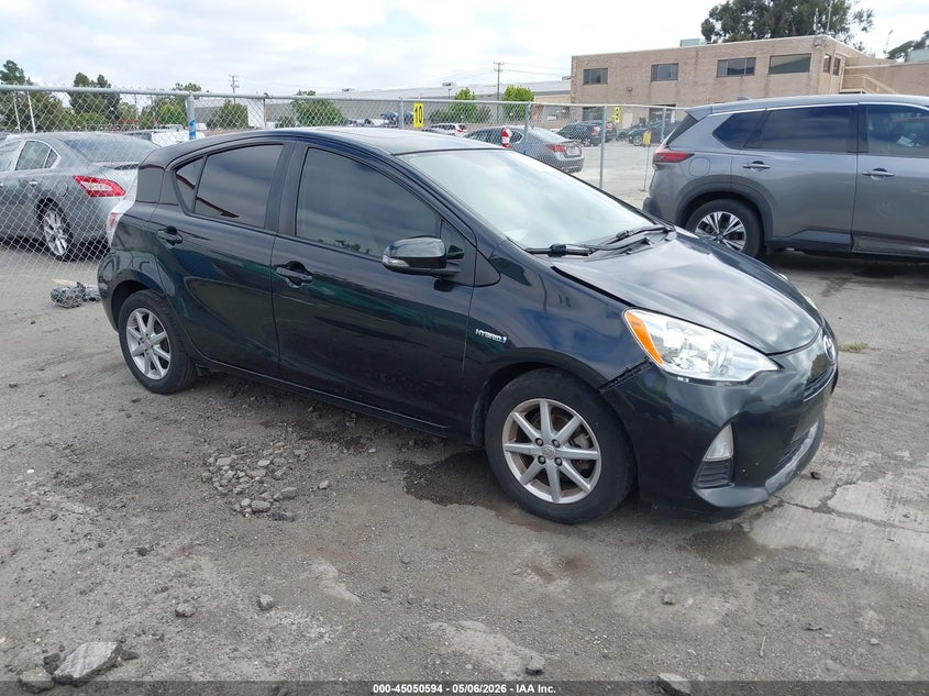 2012 Toyota Prius c VIN JTDKDTB38C1016872 IAAI salvage auction — LEFT FRONT, Salvage (California), sold $1,725 on 2026-07-20 (photo 1)