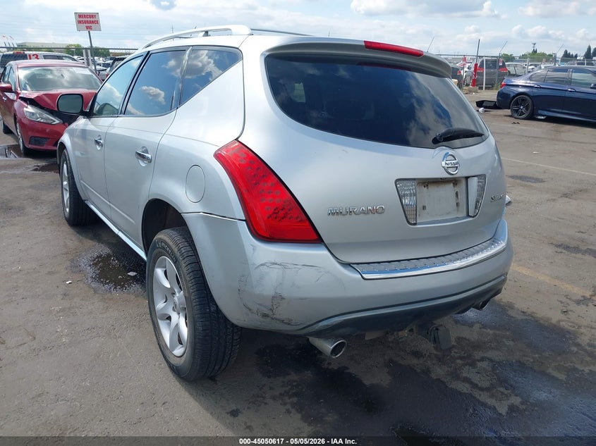 2006 Nissan Murano VIN JN8AZ08W86W506334 IAAI salvage auction — RIGHT SIDE, Salvage (California), sold $300 on 2026-07-08 (photo 3)