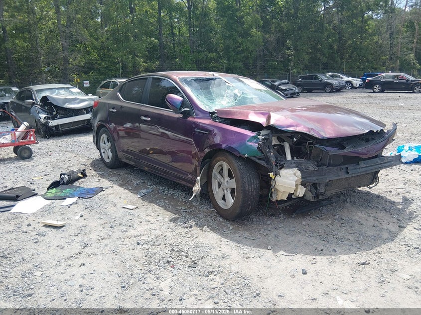 2015 Kia Optima VIN KNAGM4A7XF5596331 IAAI salvage auction — FRONT END, Salvage (South Carolina), sold $25 on 2026-07-21 (photo 1)