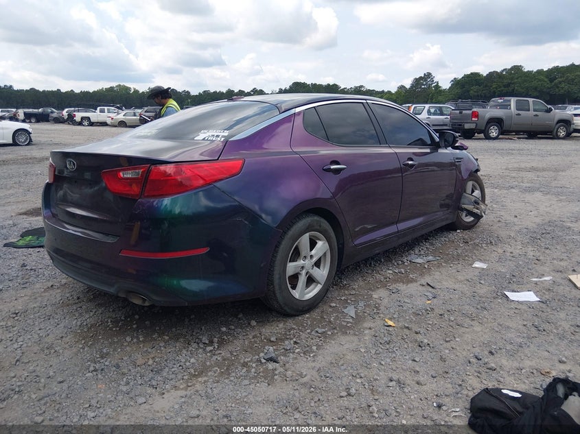 2015 Kia Optima VIN KNAGM4A7XF5596331 IAAI salvage auction — FRONT END, Salvage (South Carolina), sold $25 on 2026-07-21 (photo 4)
