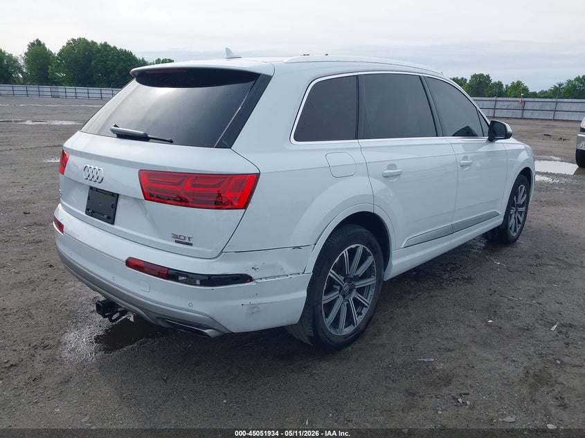 2017 Audi Q7 VIN WA1LAAF76HD015346 IAAI salvage auction — RIGHT REAR, Clear (Arkansas), sold $8,600 on 2026-07-08 (photo 4)