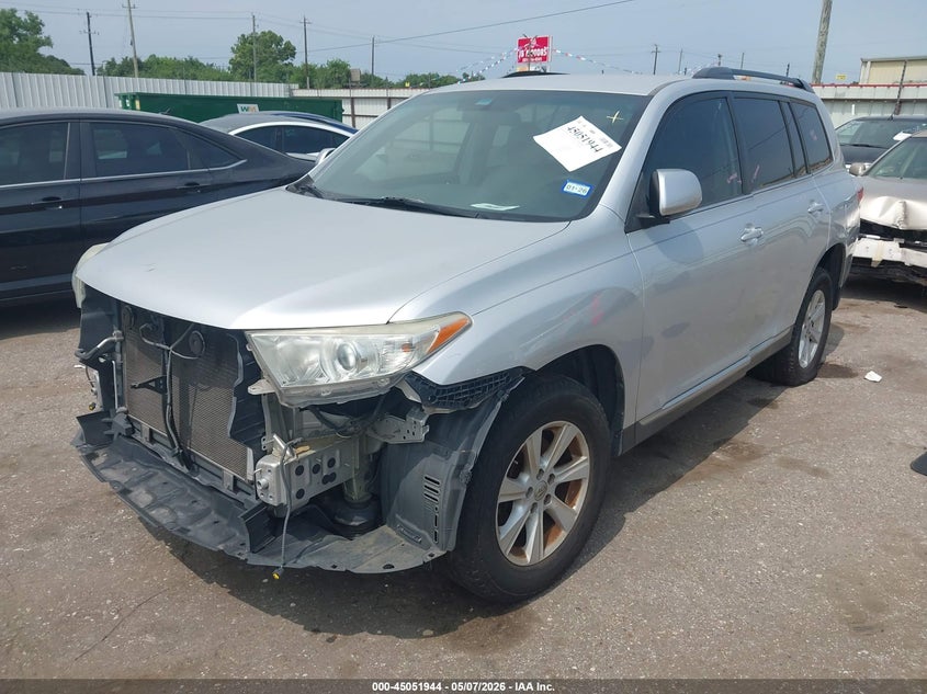 2012 Toyota Highlander VIN 5TDZA3EH1CS029755 IAAI salvage auction — FRONT END, Original (Texas), sold $4,375 on 2026-07-08 (photo 2)