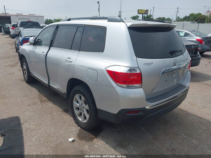 2012 Toyota Highlander VIN 5TDZA3EH1CS029755 IAAI salvage auction — FRONT END, Original (Texas), sold $4,375 on 2026-07-08 (photo 3)