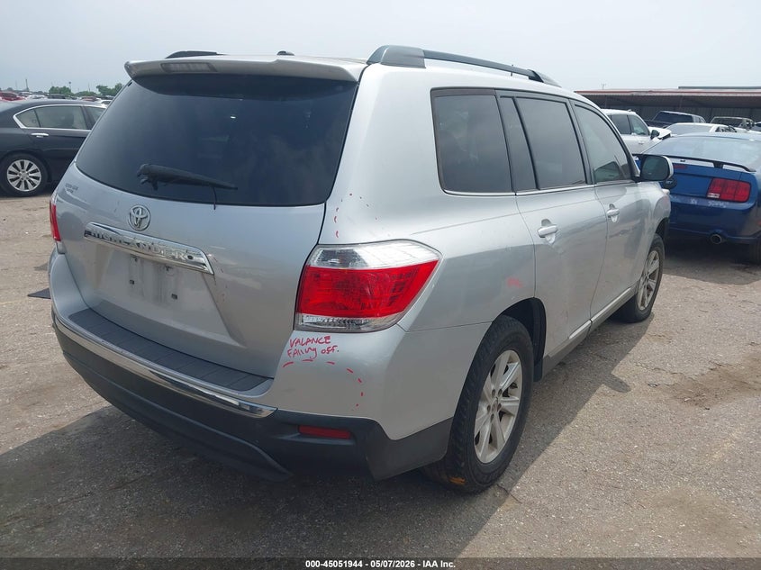 2012 Toyota Highlander VIN 5TDZA3EH1CS029755 IAAI salvage auction — FRONT END, Original (Texas), sold $4,375 on 2026-07-08 (photo 4)