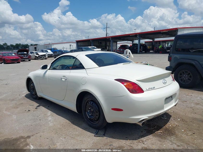 2005 Lexus Sc VIN JTHFN48Y550063128 IAAI salvage auction — FRONT END, Salvage (Louisiana), sold $3,375 on 2026-07-21 (photo 3)