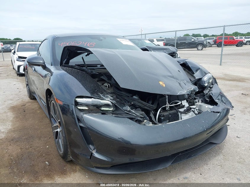 2021 Porsche Taycan VIN WP0AB2Y15MSA41650 IAAI salvage auction — FRONT END, Original (Texas), sold $26,100 on 2026-07-27 (photo 1)