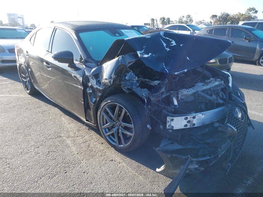 2017 Lexus Is VIN JTHBE1D24H5029669 IAAI salvage auction — FRONT END, Salvage (California), sold $1,900 on 2026-07-09 (photo 1)
