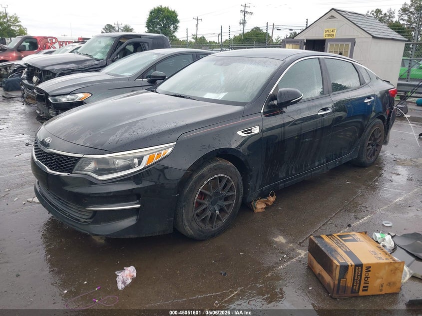 2016 Kia Optima VIN 5XXGT4L30GG033270 IAAI salvage auction — REAR END, Salvage (North Carolina), sold $950 on 2026-07-13 (photo 2)