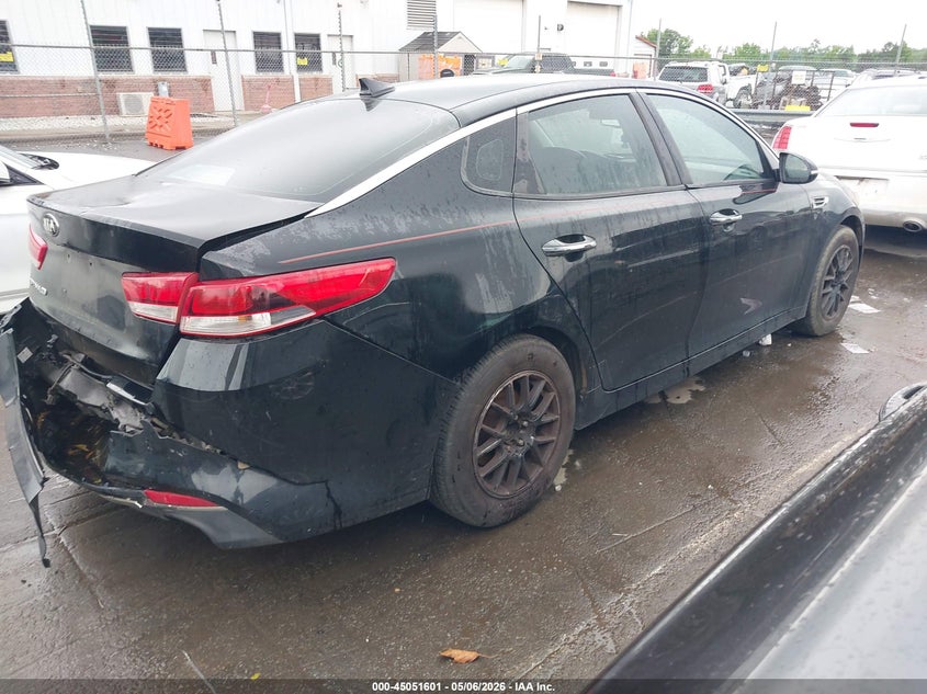 2016 Kia Optima VIN 5XXGT4L30GG033270 IAAI salvage auction — REAR END, Salvage (North Carolina), sold $950 on 2026-07-13 (photo 4)
