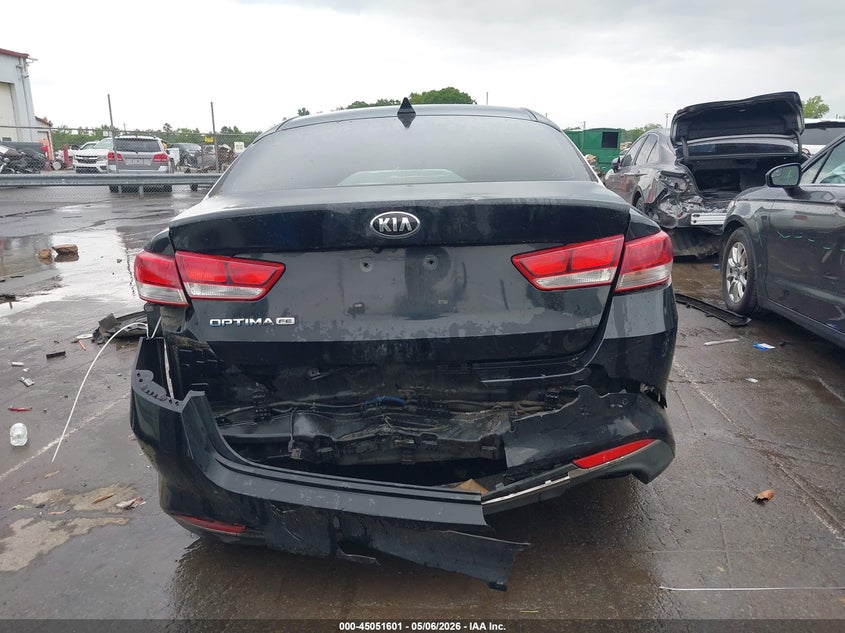2016 Kia Optima VIN 5XXGT4L30GG033270 IAAI salvage auction — REAR END, Salvage (North Carolina), sold $950 on 2026-07-13 (photo 6)