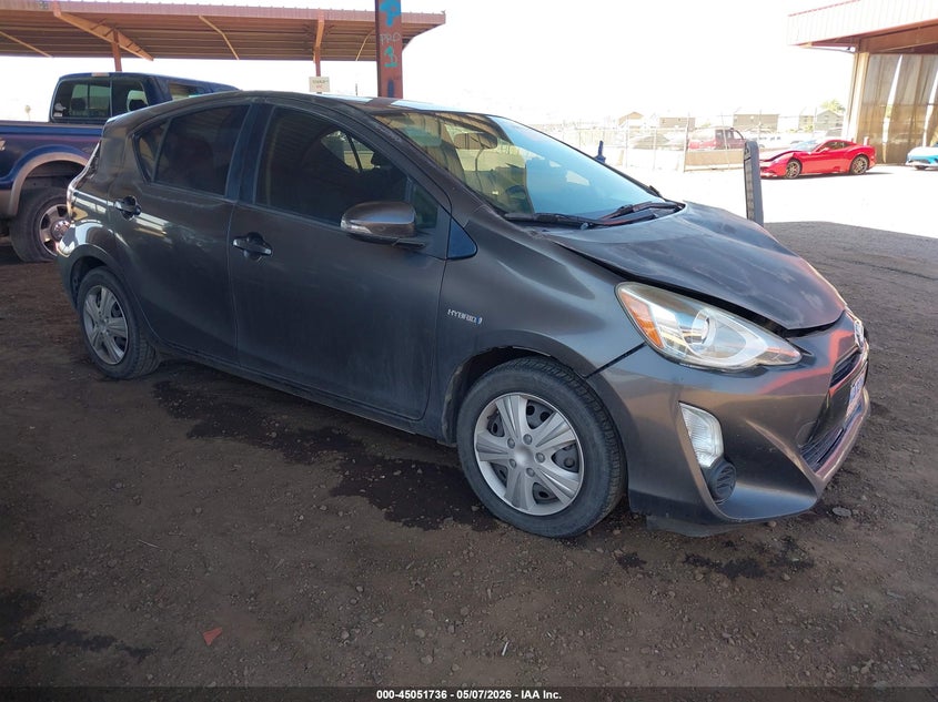 2015 Toyota Prius c VIN JTDKDTB35F1580385 IAAI salvage auction — LEFT FRONT, Salvage (Arizona), sold $475 on 2026-07-14 (photo 1)