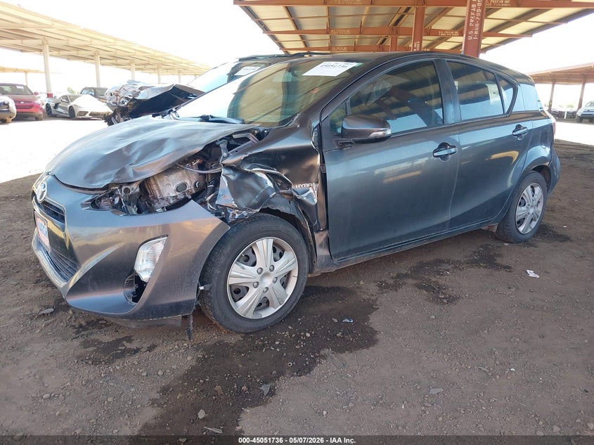2015 Toyota Prius c VIN JTDKDTB35F1580385 IAAI salvage auction — LEFT FRONT, Salvage (Arizona), sold $475 on 2026-07-14 (photo 2)