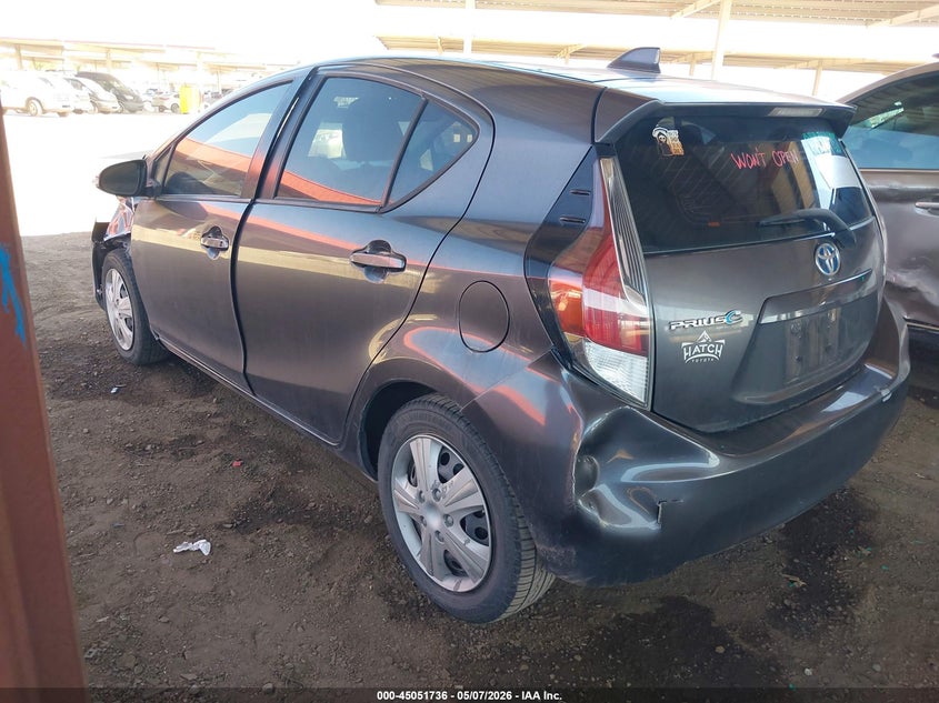 2015 Toyota Prius c VIN JTDKDTB35F1580385 IAAI salvage auction — LEFT FRONT, Salvage (Arizona), sold $475 on 2026-07-14 (photo 3)