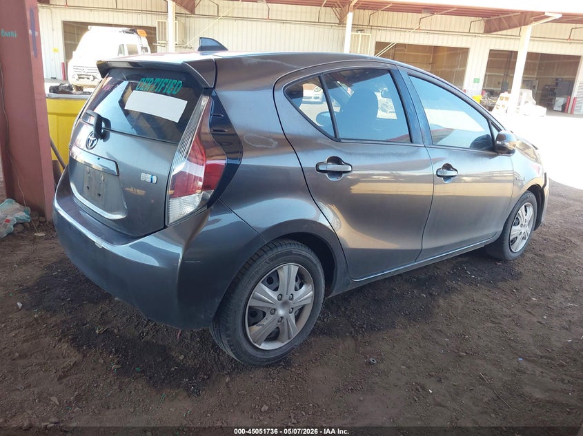 2015 Toyota Prius c VIN JTDKDTB35F1580385 IAAI salvage auction — LEFT FRONT, Salvage (Arizona), sold $475 on 2026-07-14 (photo 4)