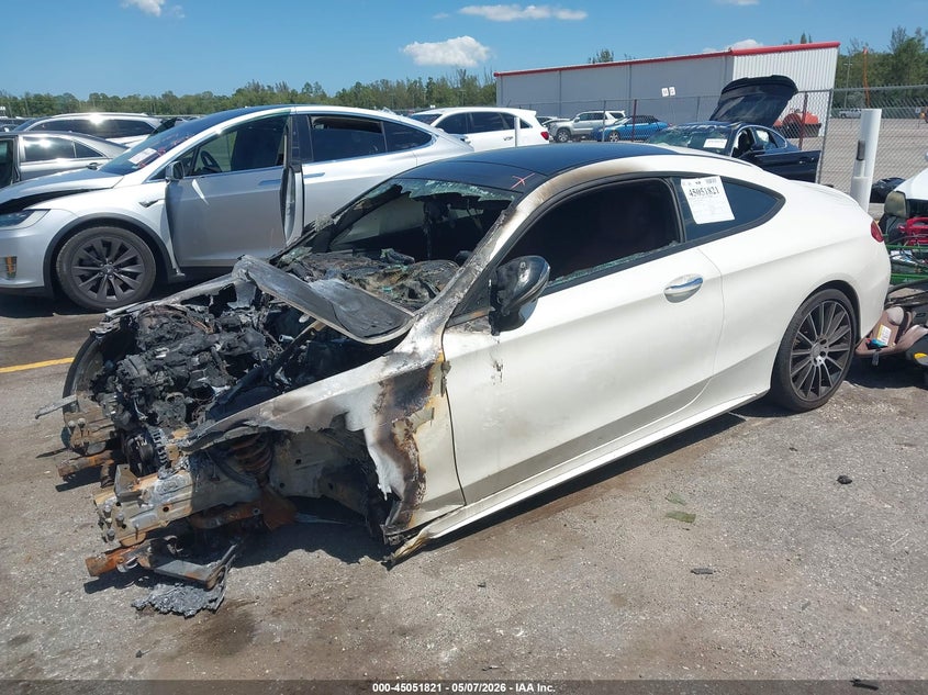 2017 Mercedes-benz C-klasse VIN WDDWJ4JB1HF363596 IAAI salvage auction — ENGINE BURN, Certificate Of Destruction (Florida), sold $225 on 2026-07-13 (photo 2)