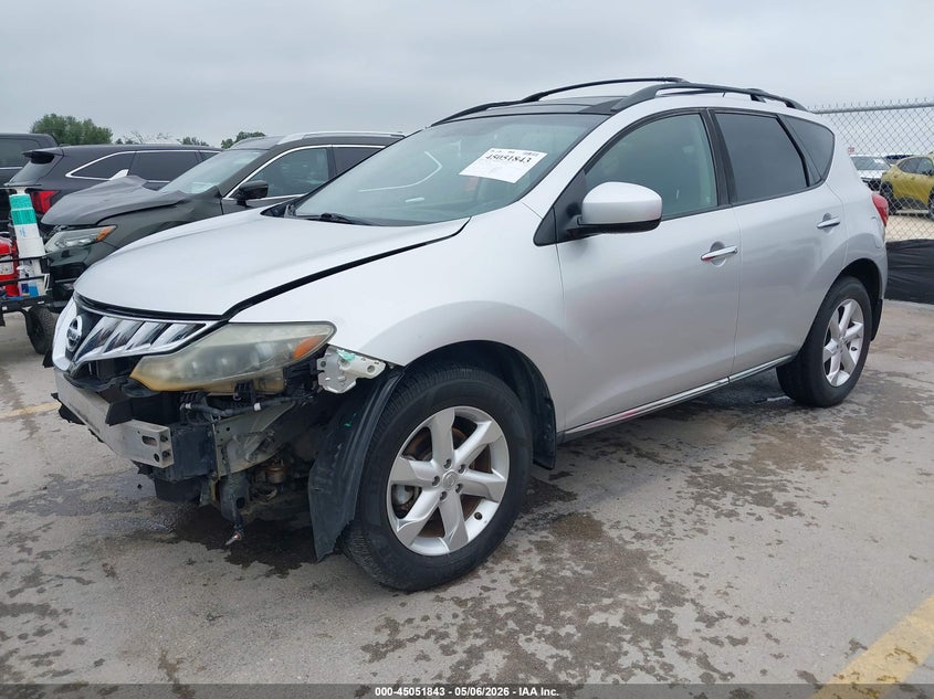 2010 Nissan Murano VIN JN8AZ1MW7AW121285 IAAI salvage auction — FRONT END, Original (Texas), sold $925 on 2026-07-09 (photo 2)