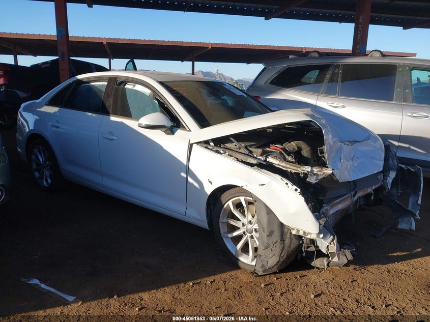 2019 Audi A4 VIN WAUHMAF44KA033570 IAAI salvage auction — RIGHT FRONT, Certificate Of Destruction (Florida), sold $800 on 2026-07-28 (photo 1)