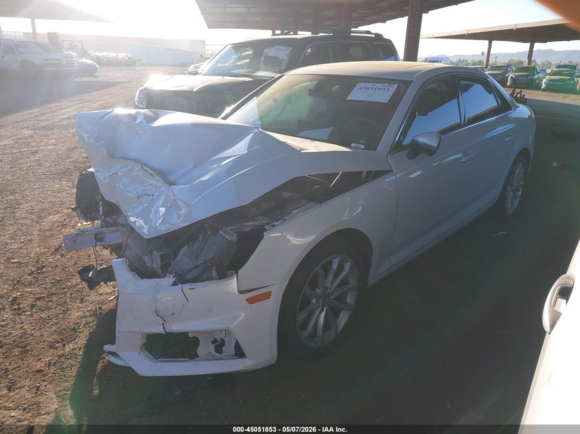2019 Audi A4 VIN WAUHMAF44KA033570 IAAI salvage auction — RIGHT FRONT, Certificate Of Destruction (Florida), sold $800 on 2026-07-28 (photo 2)