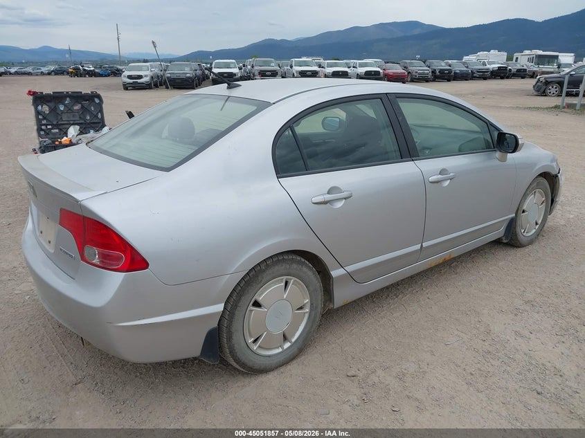 2008 Honda Civic hybrid VIN JHMFA36238S028150 IAAI salvage auction — NORMAL WEAR, Clear (Montana), sold $125 on 2026-07-08 (photo 4)