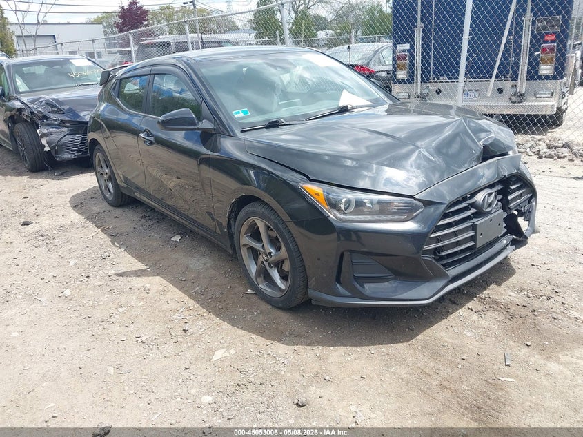 2019 Hyundai Veloster VIN KMHTG6AF6KU003913 IAAI salvage auction — FRONT END, Salvage (Rhode Island), sold $1,500 on 2026-07-28 (photo 1)
