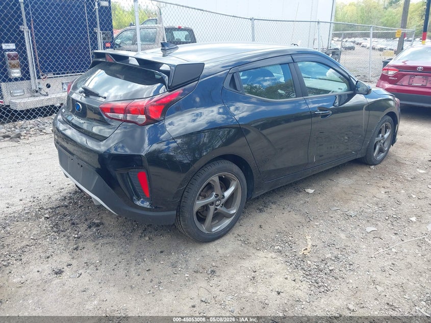 2019 Hyundai Veloster VIN KMHTG6AF6KU003913 IAAI salvage auction — FRONT END, Salvage (Rhode Island), sold $1,500 on 2026-07-28 (photo 4)