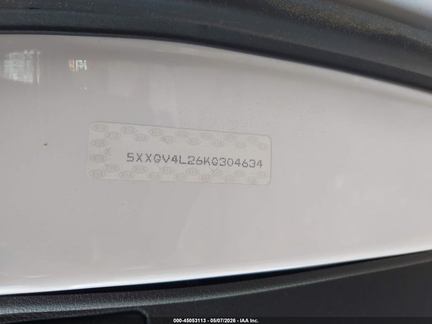 2019 Kia Optima VIN 5XXGV4L26KG304634 IAAI salvage auction — FRONT END, Salvage (Georgia), sold $575 on 2026-07-17 (photo 9)