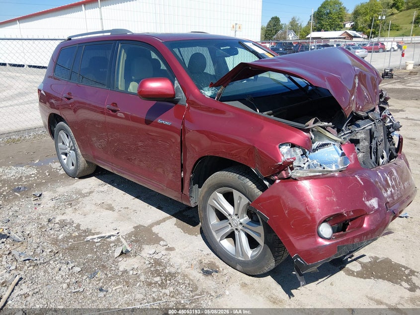 2008 Toyota Highlander VIN JTEDS43A182010944 IAAI salvage auction — FRONT END, Salvage (West Virginia), sold $875 on 2026-07-15 (photo 1)