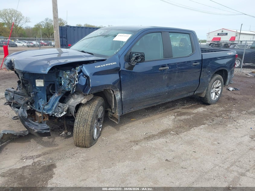 2022 Chevrolet Silverado VIN 3GCUDAED2NG569961 IAAI salvage auction — FRONT END, Salvage (Indiana), sold $5,600 on 2026-07-18 (photo 2)