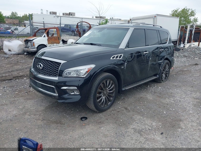 2015 Infiniti Qx80 VIN JN8AZ2NE5F9084884 IAAI salvage auction — SIDE, Salvage (Pennsylvania), sold $2,050 on 2026-07-17 (photo 2)