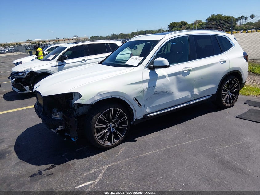 2024 BMW X3 VIN 5UX43DP00R9T98923 IAAI salvage auction — LEFT SIDE, Rebuildable (Florida), sold $13,050 on 2026-07-30 (photo 2)